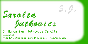 sarolta jutkovics business card